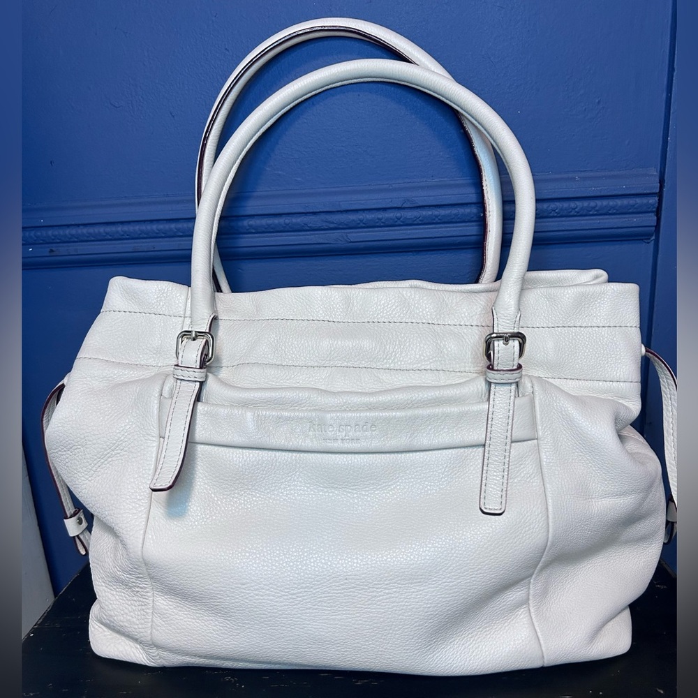 Kate Spade New York Westbury Drawstring Opus Bag, Ivory Pebbled Leather